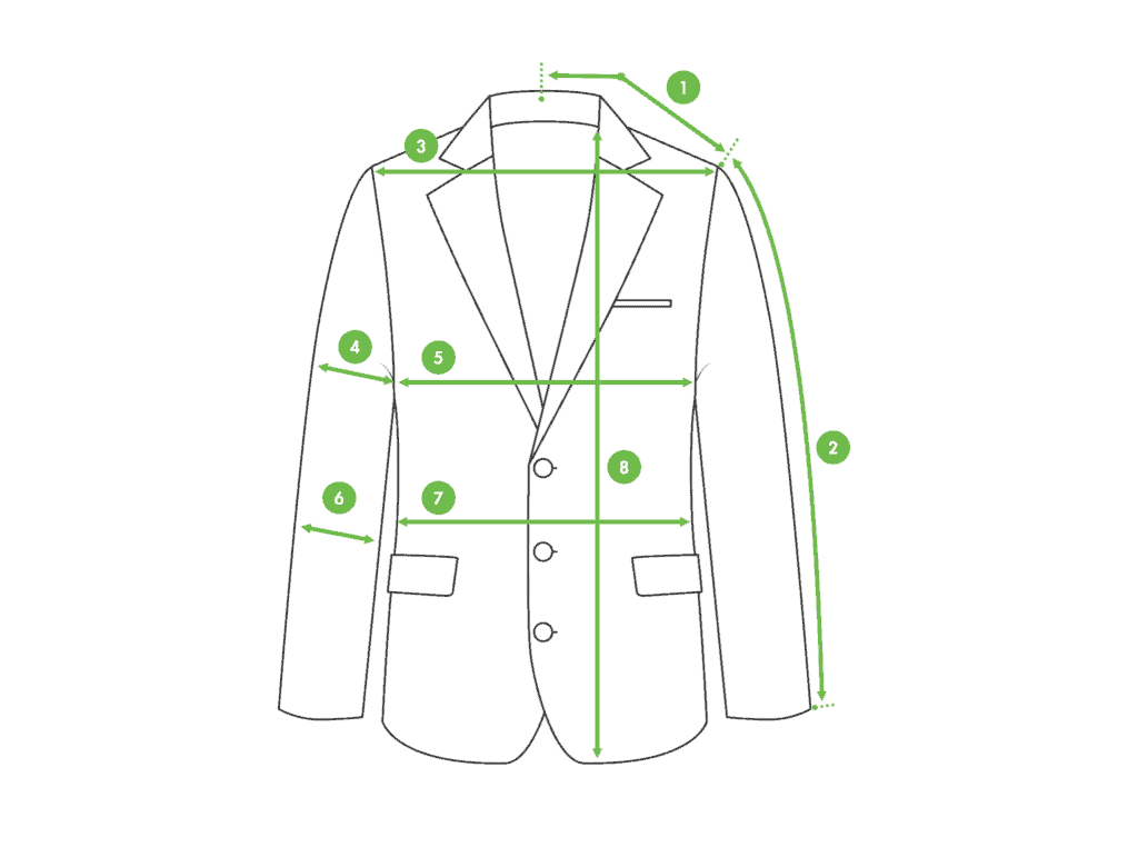 How to measure a Jacket - kiwisizing.com